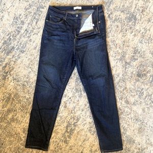 LOFT Curvy Skinny Dark Denim Jeans